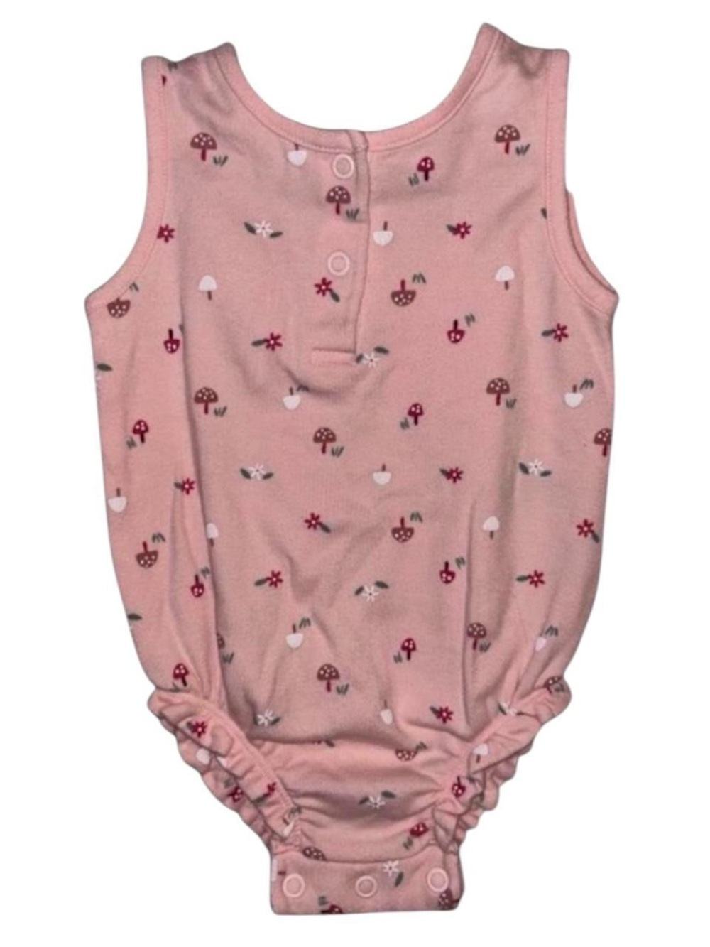 Baby Onesie w/ Mushrooms & Flowers 🍄🌸🍄‍🟫